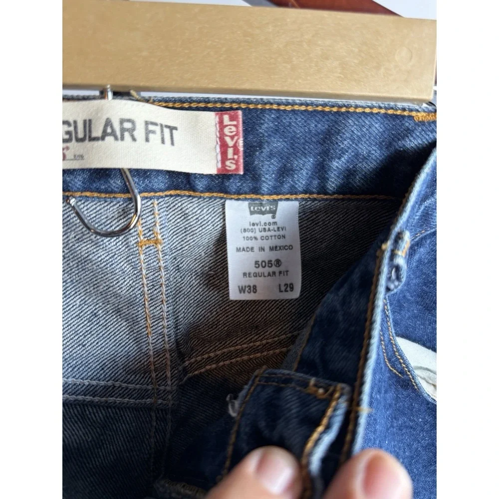 Levi's 505 Men's Size 38x29 Blue Jeans 505 Faded Straight Grunge Denim Tag 38x29